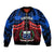 Samoa Bomber Jacket Heritage Festival Samoan Tattoo With Ula Fala Kava Bowl LT14 Unisex Blue - Polynesian Pride