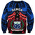 Samoa Sweatshirt Heritage Festival Samoan Tattoo With Ula Fala Kava Bowl LT14 Unisex Blue - Polynesian Pride