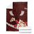 Oxblood Polynesia Blanket Tribal Pattern Tropical Frangipani