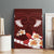 Oxblood Polynesia Canvas Wall Art Tribal Pattern Tropical Frangipani