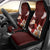 Oxblood Polynesia Car Seat Cover Tribal Pattern Tropical Frangipani