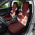 Oxblood Polynesia Car Seat Cover Tribal Pattern Tropical Frangipani