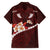 Oxblood Polynesia Family Matching Long Sleeve Bodycon Dress and Hawaiian Shirt Tribal Pattern Tropical Frangipani