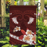 Oxblood Polynesia Garden Flag Tribal Pattern Tropical Frangipani LT14 Garden Flag Oxblood - Polynesian Pride