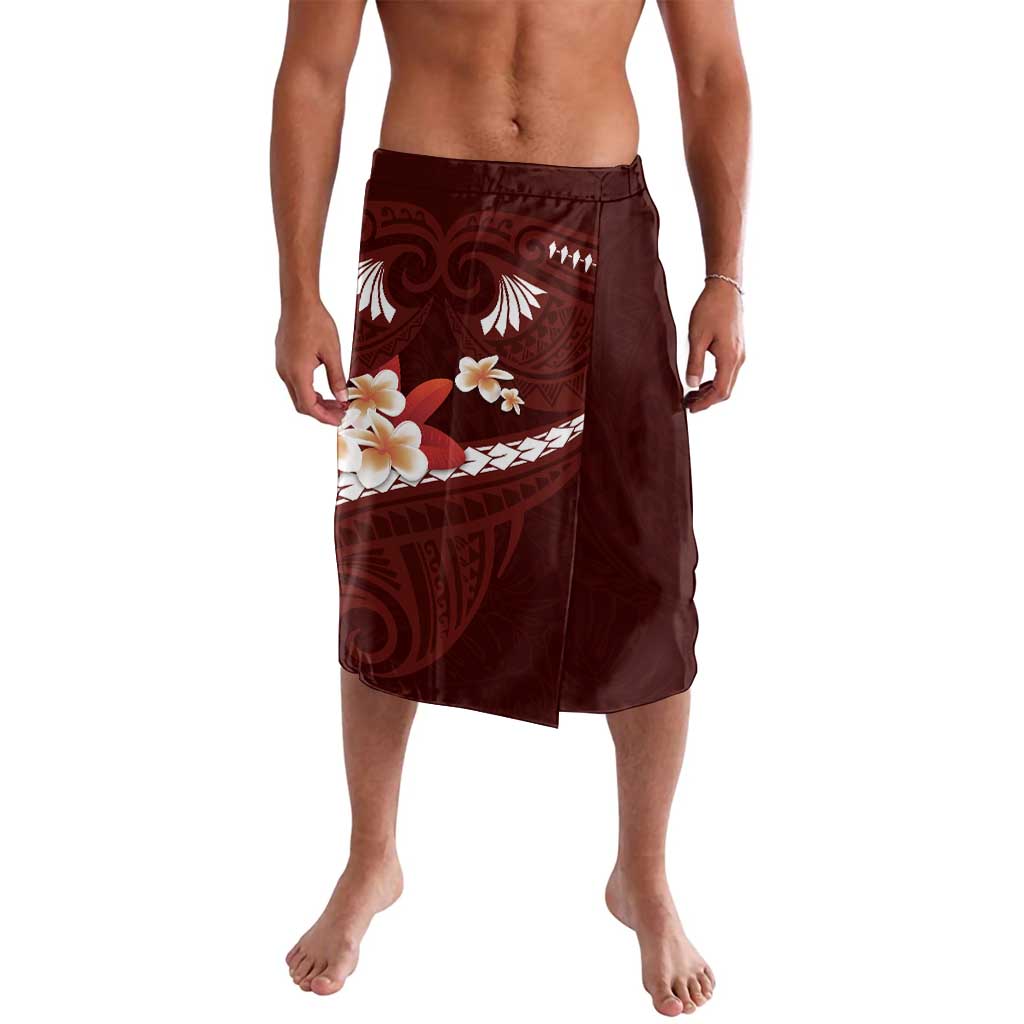 Oxblood Polynesia Lavalava Tribal Pattern Tropical Frangipani LT14 Oxblood - Polynesian Pride