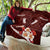 Oxblood Polynesia Quilt Tribal Pattern Tropical Frangipani