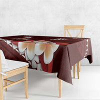 Oxblood Polynesia Tablecloth Tribal Pattern Tropical Frangipani LT14 - Polynesian Pride
