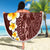 Oxblood Tropical Plumeria With Galaxy Polynesian Art Beach Blanket