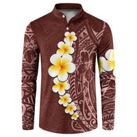 Oxblood Tropical Plumeria With Galaxy Polynesian Art Button Sweatshirt LT14 Oxblood - Polynesian Pride
