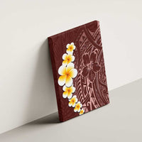 Oxblood Tropical Plumeria With Galaxy Polynesian Art Canvas Wall Art LT14 - Polynesian Pride