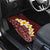 Oxblood Tropical Plumeria With Galaxy Polynesian Art Car Mats