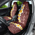 Oxblood Tropical Plumeria With Galaxy Polynesian Art Car Seat Cover