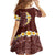 Oxblood Tropical Plumeria With Galaxy Polynesian Art Family Matching Off Shoulder Maxi Dress and Hawaiian Shirt