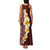 Oxblood Tropical Plumeria With Galaxy Polynesian Art Family Matching Tank Maxi Dress and Hawaiian Shirt