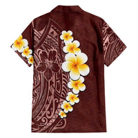 Oxblood Tropical Plumeria With Galaxy Polynesian Art Hawaiian Shirt LT14 - Polynesian Pride