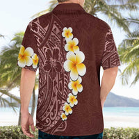 Oxblood Tropical Plumeria With Galaxy Polynesian Art Hawaiian Shirt LT14 - Polynesian Pride