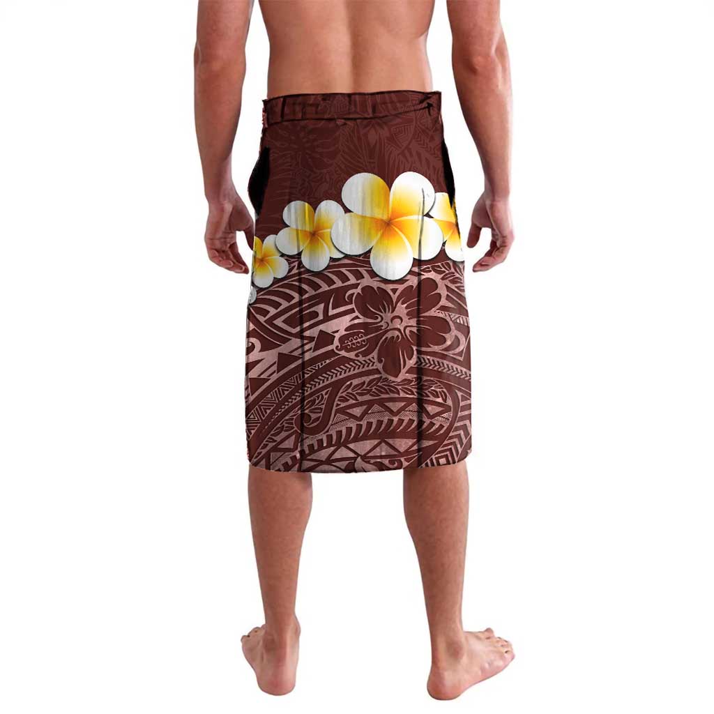 Oxblood Tropical Plumeria With Galaxy Polynesian Art Lavalava LT14 - Polynesian Pride
