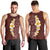 Oxblood Tropical Plumeria With Galaxy Polynesian Art Men Tank Top