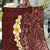 Oxblood Tropical Plumeria With Galaxy Polynesian Art Quilt