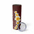 Oxblood Tropical Plumeria With Galaxy Polynesian Art Skinny Tumbler