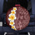 Oxblood Tropical Plumeria With Galaxy Polynesian Art Spare Tire Cover