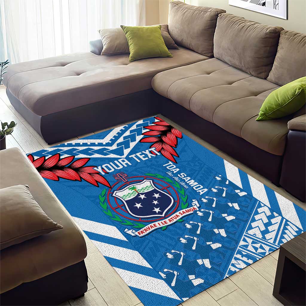 Custom Toa Samoa Rugby Area Rug Samoan Siva Tau Uso Aso Uma