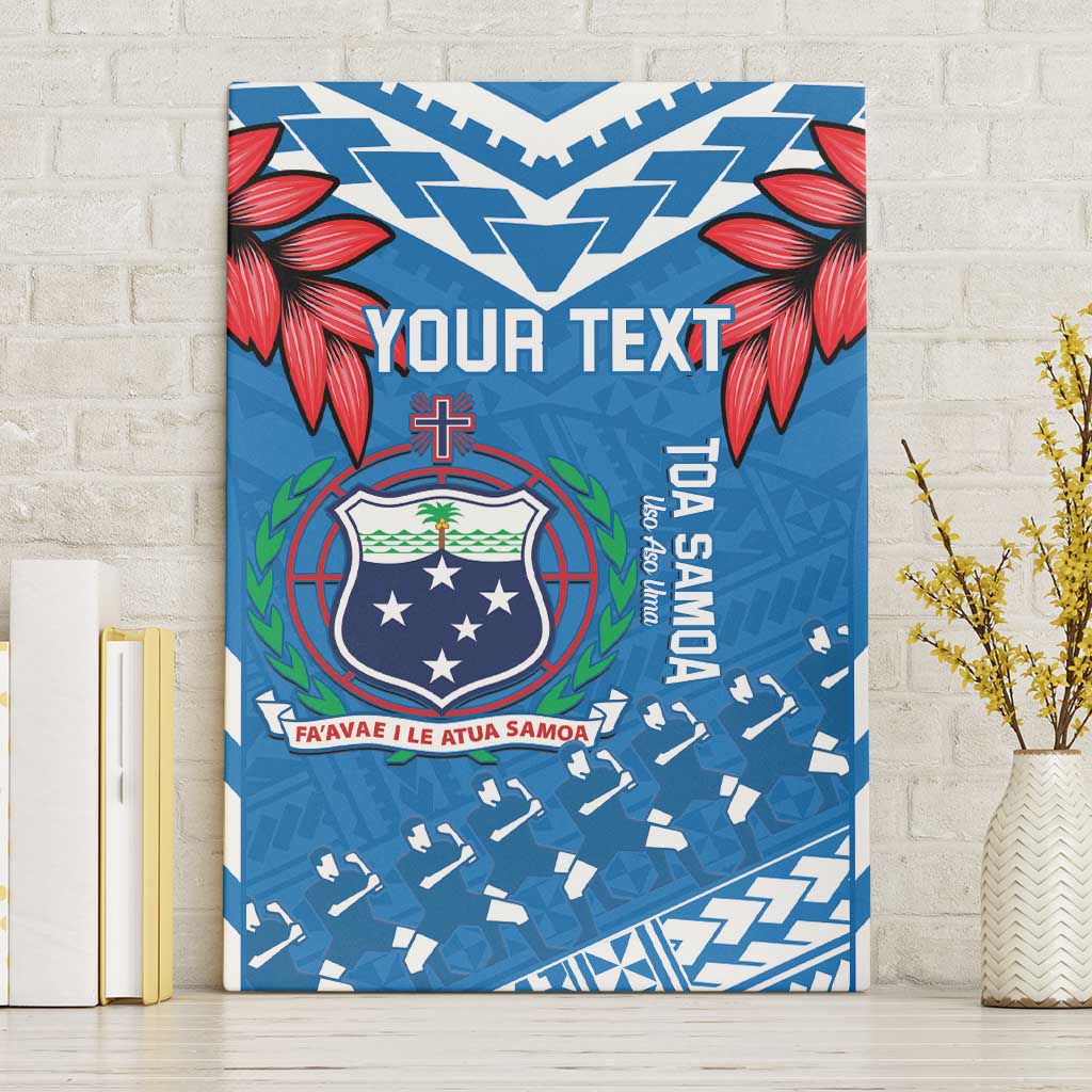 Custom Toa Samoa Rugby Canvas Wall Art Samoan Siva Tau Uso Aso Uma