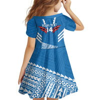 Custom Toa Samoa Rugby Family Matching Long Sleeve Bodycon Dress and Hawaiian Shirt Samoan Siva Tau Uso Aso Uma