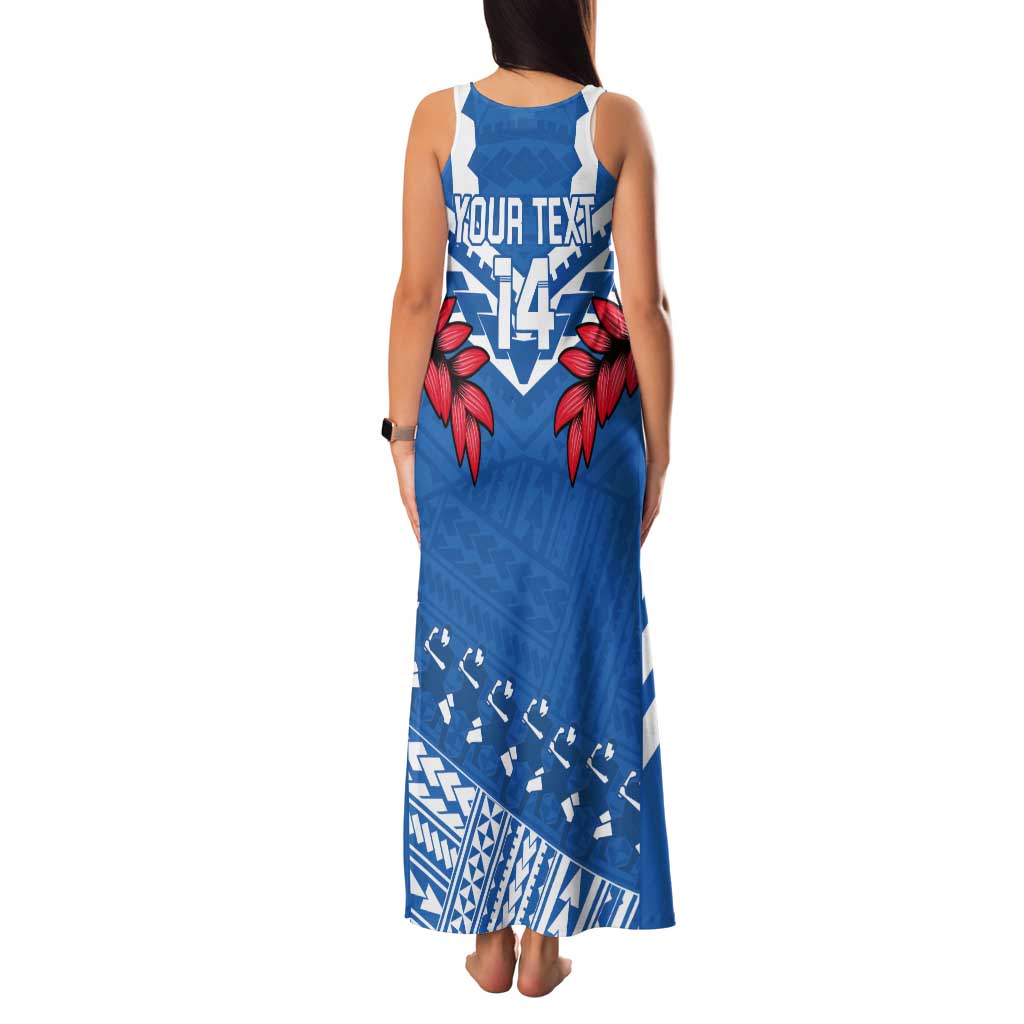 Custom Toa Samoa Rugby Tank Maxi Dress Samoan Siva Tau Uso Aso Uma