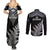 New Zealand Silver Fern Rugby Couples Matching Summer Maxi Dress and Long Sleeve Button Shirts Go All Black 2023 World Cup LT14 - Polynesian Pride