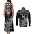 Personalised New Zealand Silver Fern Rugby Couples Matching Tank Maxi Dress and Long Sleeve Button Shirts Go All Black 2023 World Cup LT14 - Polynesian Pride