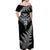 Personalised New Zealand Silver Fern Rugby Off Shoulder Maxi Dress Go All Black 2023 World Cup LT14 - Polynesian Pride