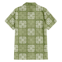 Vesuvian Green Palaka Quilt Hawaii Family Matching Tank Maxi Dress and Hawaiian Shirt Traditional Hawaii-plaid Pattern - Polynesian Pride