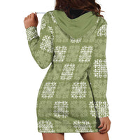 Vesuvian Green Palaka Quilt Hawaii Hoodie Dress Traditional Hawaii-plaid Pattern - Polynesian Pride
