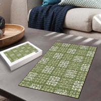 Vesuvian Green Palaka Quilt Hawaii Puzzle Traditional Hawaii-plaid Pattern - Polynesian Pride