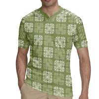 Vesuvian Green Palaka Quilt Hawaii Rugby Jersey Traditional Hawaii-plaid Pattern - Polynesian Pride