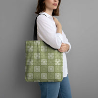 Vesuvian Green Palaka Quilt Hawaii Tote Bag Traditional Hawaii-plaid Pattern - Polynesian Pride