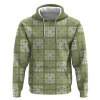 Vesuvian Green Palaka Quilt Hawaii Zip Hoodie Traditional Hawaii-plaid Pattern - Polynesian Pride