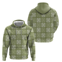 Vesuvian Green Palaka Quilt Hawaii Zip Hoodie Traditional Hawaii-plaid Pattern - Polynesian Pride