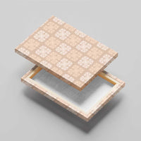 Beige Palaka Quilt Hawaii Canvas Wall Art Traditional Hawaii-plaid Pattern - Polynesian Pride