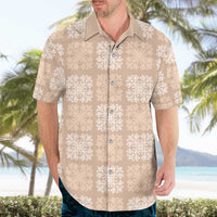 Beige Palaka Quilt Hawaii Hawaiian Shirt Traditional Hawaii-plaid Pattern - Polynesian Pride