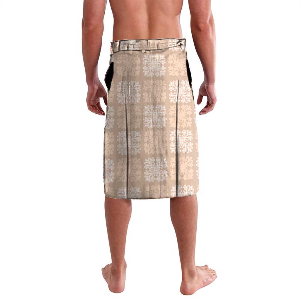 Beige Palaka Quilt Hawaii Lavalava Traditional Hawaii-plaid Pattern - Polynesian Pride