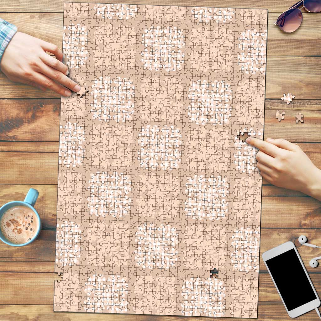 Beige Palaka Quilt Hawaii Puzzle Traditional Hawaii-plaid Pattern - Polynesian Pride