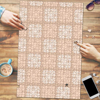 Beige Palaka Quilt Hawaii Puzzle Traditional Hawaii-plaid Pattern - Polynesian Pride