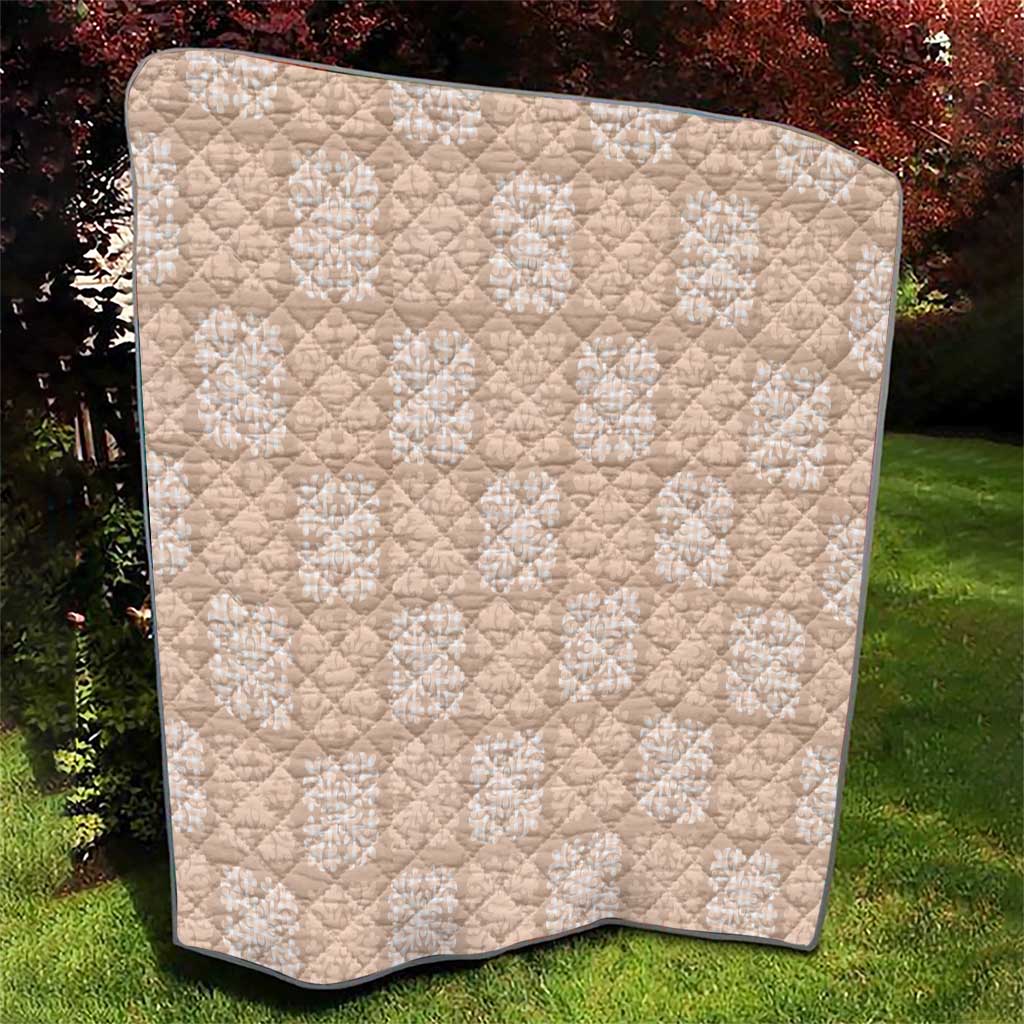 Beige Palaka Quilt Hawaii Quilt Traditional Hawaii-plaid Pattern - Polynesian Pride