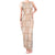 Beige Palaka Quilt Hawaii Tank Maxi Dress Traditional Hawaii-plaid Pattern - Polynesian Pride