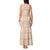 Beige Palaka Quilt Hawaii Tank Maxi Dress Traditional Hawaii-plaid Pattern - Polynesian Pride