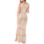 Beige Palaka Quilt Hawaii Tank Maxi Dress Traditional Hawaii-plaid Pattern - Polynesian Pride