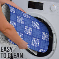 Royal Blue Palaka Quilt Hawaii Bathroom Set Traditional Hawaii-plaid Pattern - Polynesian Pride