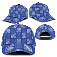 Royal Blue Palaka Quilt Hawaii Classic Cap Traditional Hawaii-plaid Pattern - Polynesian Pride
